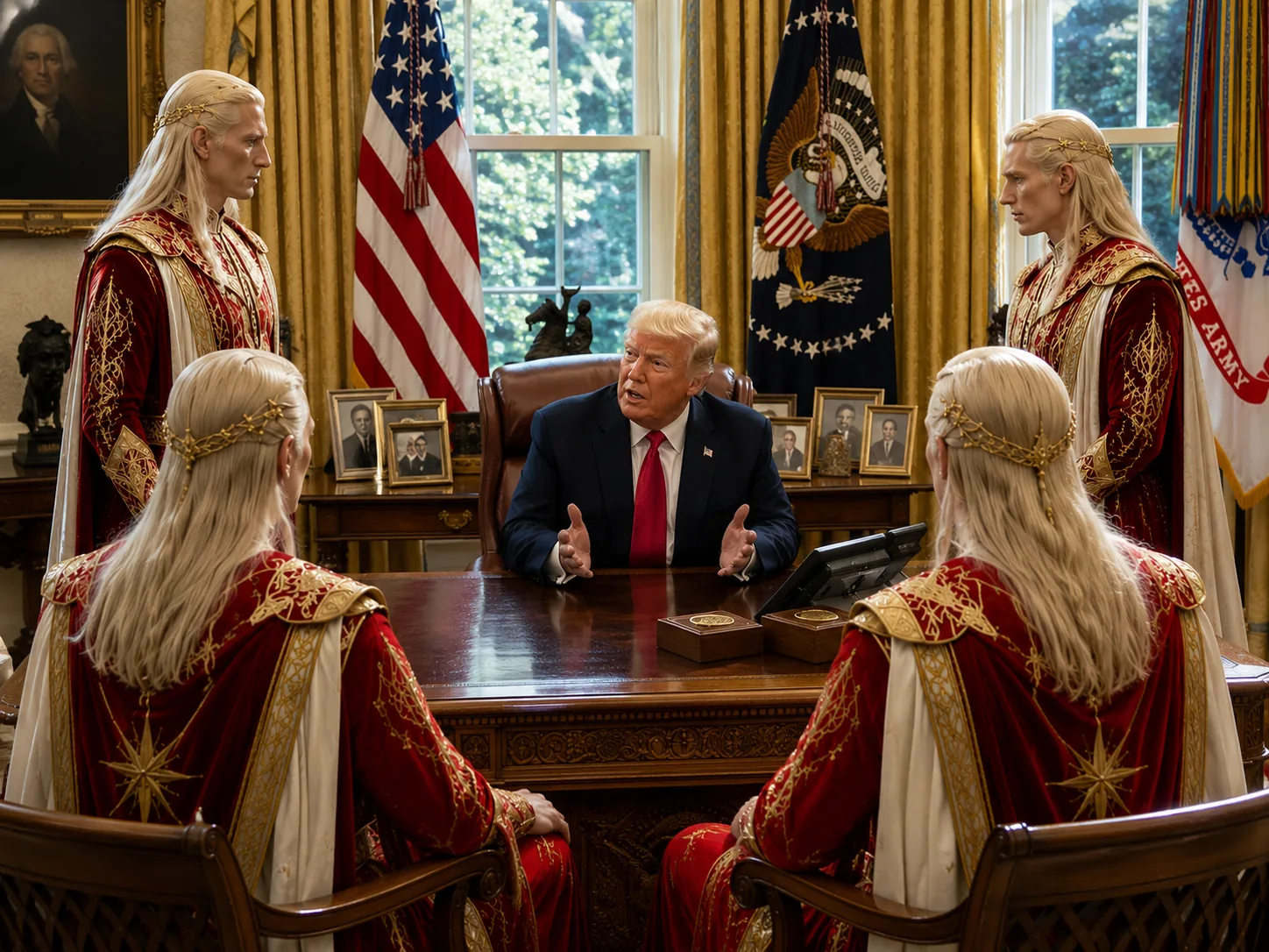 The Tall Whites in the Oval Office