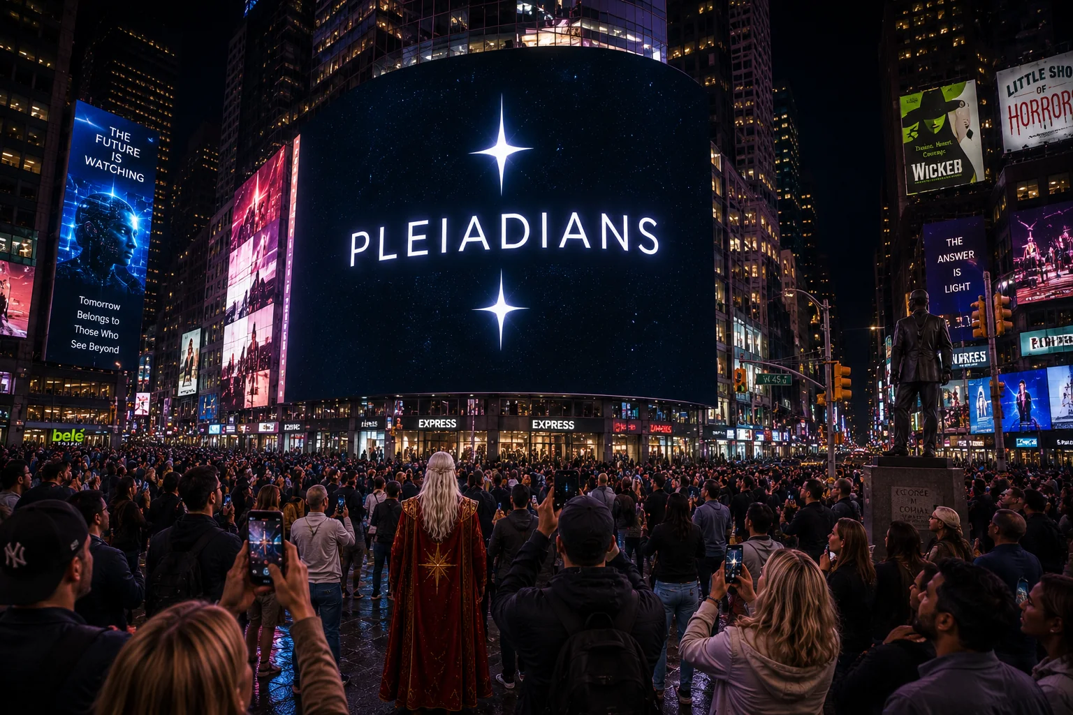 The Pleiadians signal over Times Square